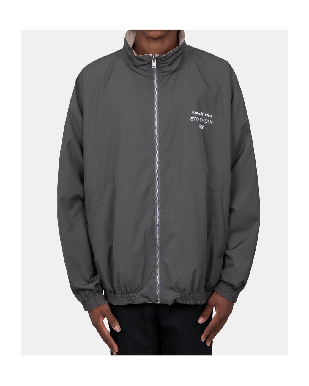 Acne Natural High Neck Zip-Up Jacket for men