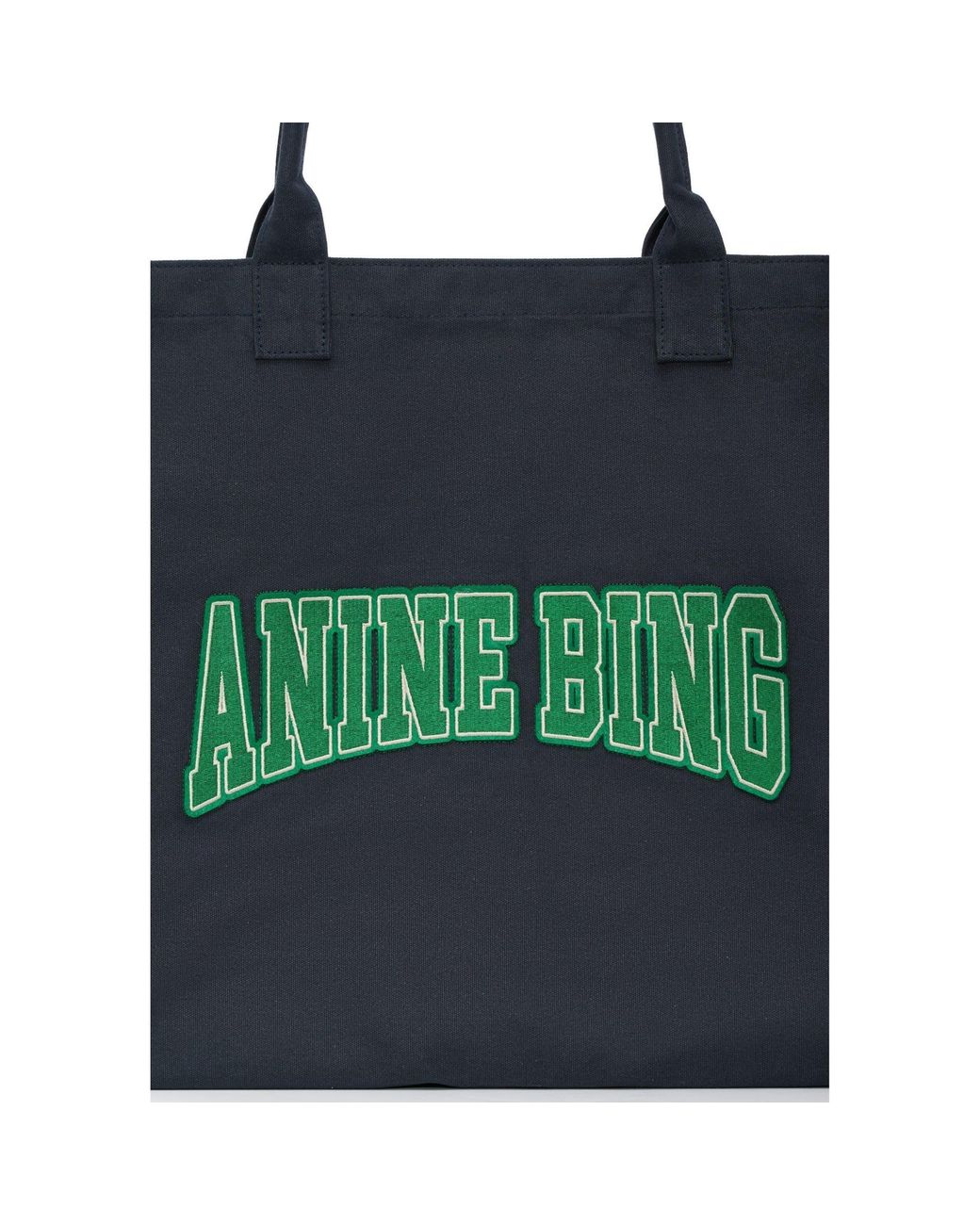 Anine Bing Black Canvas Tote Bag