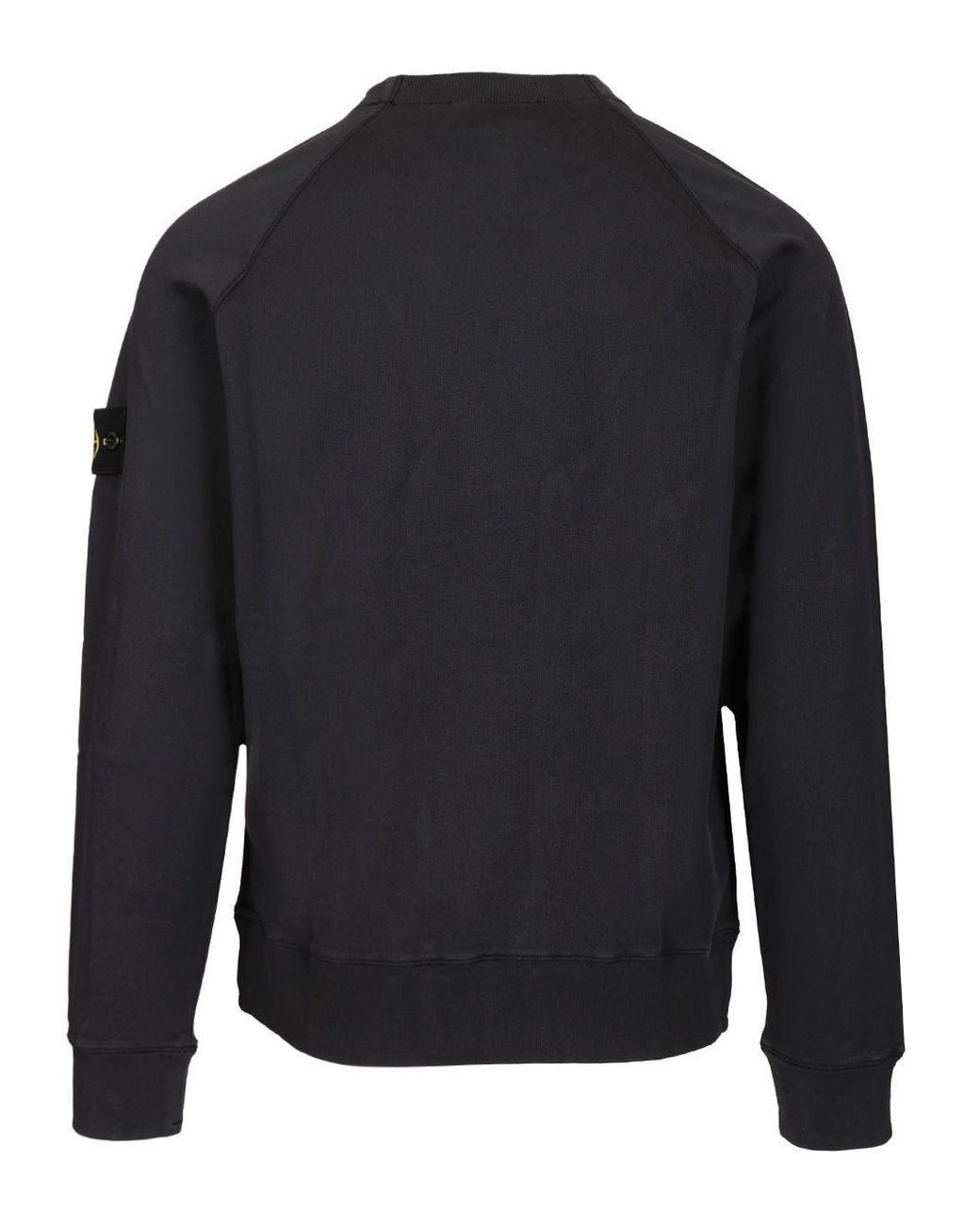 Stone Island Blue Compass Patch Crewneck Sweatshirt for men