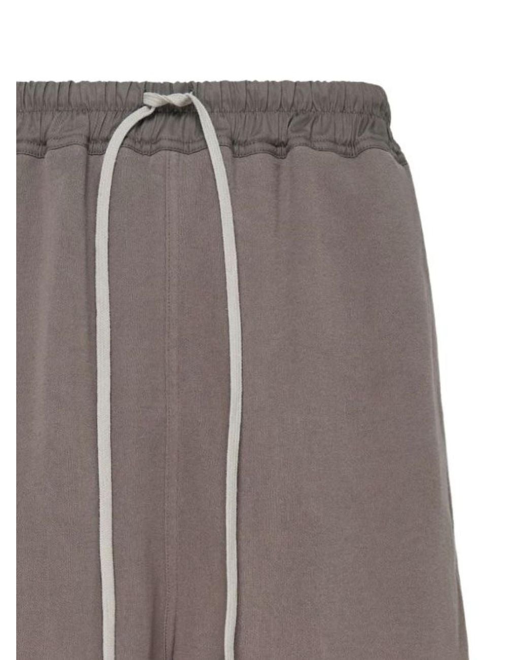 Rick Owens Gray Elastic Drawstring Waist Bermuda Shorts for men