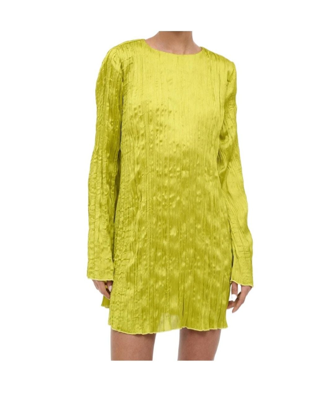 Staud Yellow Round Neck Dress