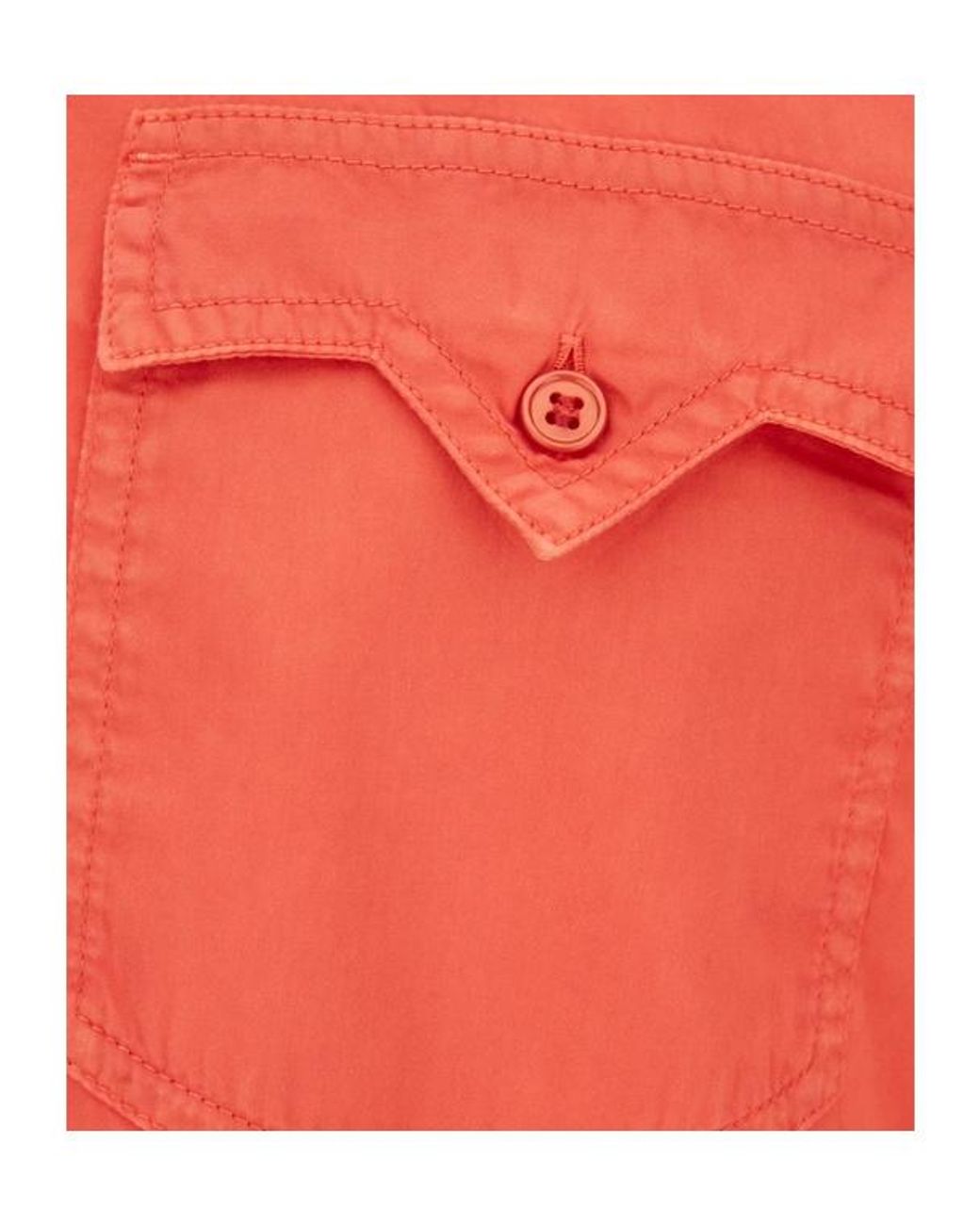 Versace Orange Western Pocket Shirt for men