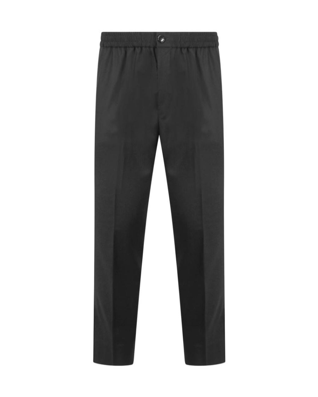 AMI Black Ami Elastic Waist Straight-Leg Short Pants for men