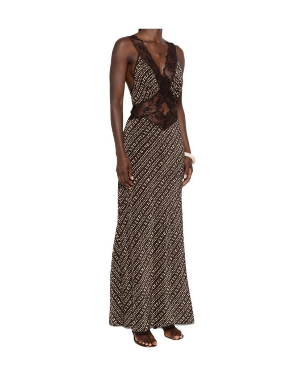 Sir Brown V-Neck Dress