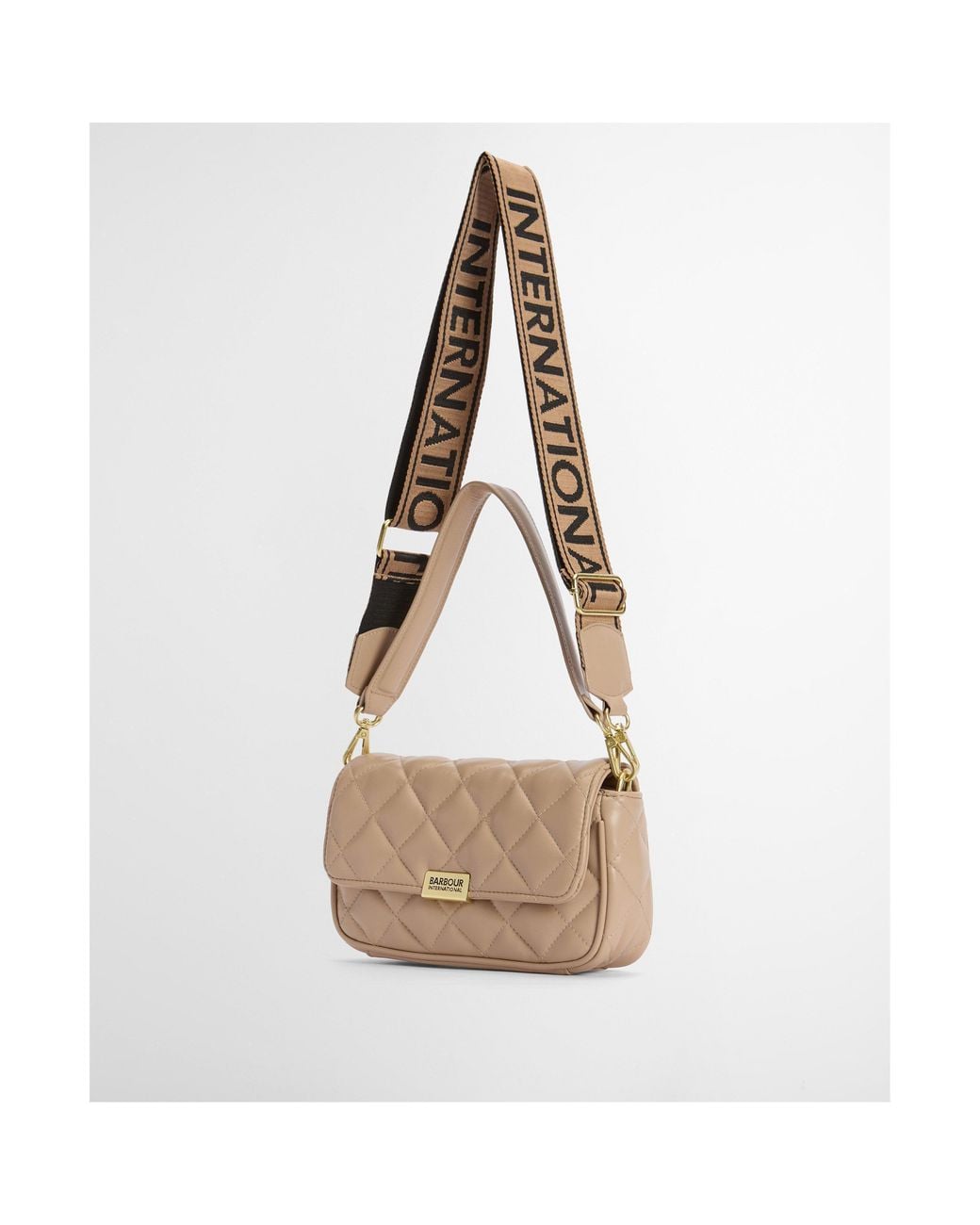 Barbour Natural Quilted Mini Soho Crossbody Bag