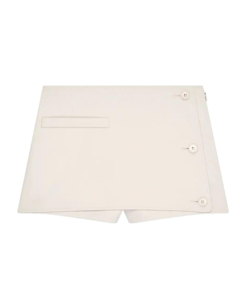 Courreges Natural Courrèges Asymmetric Wrap Shorts