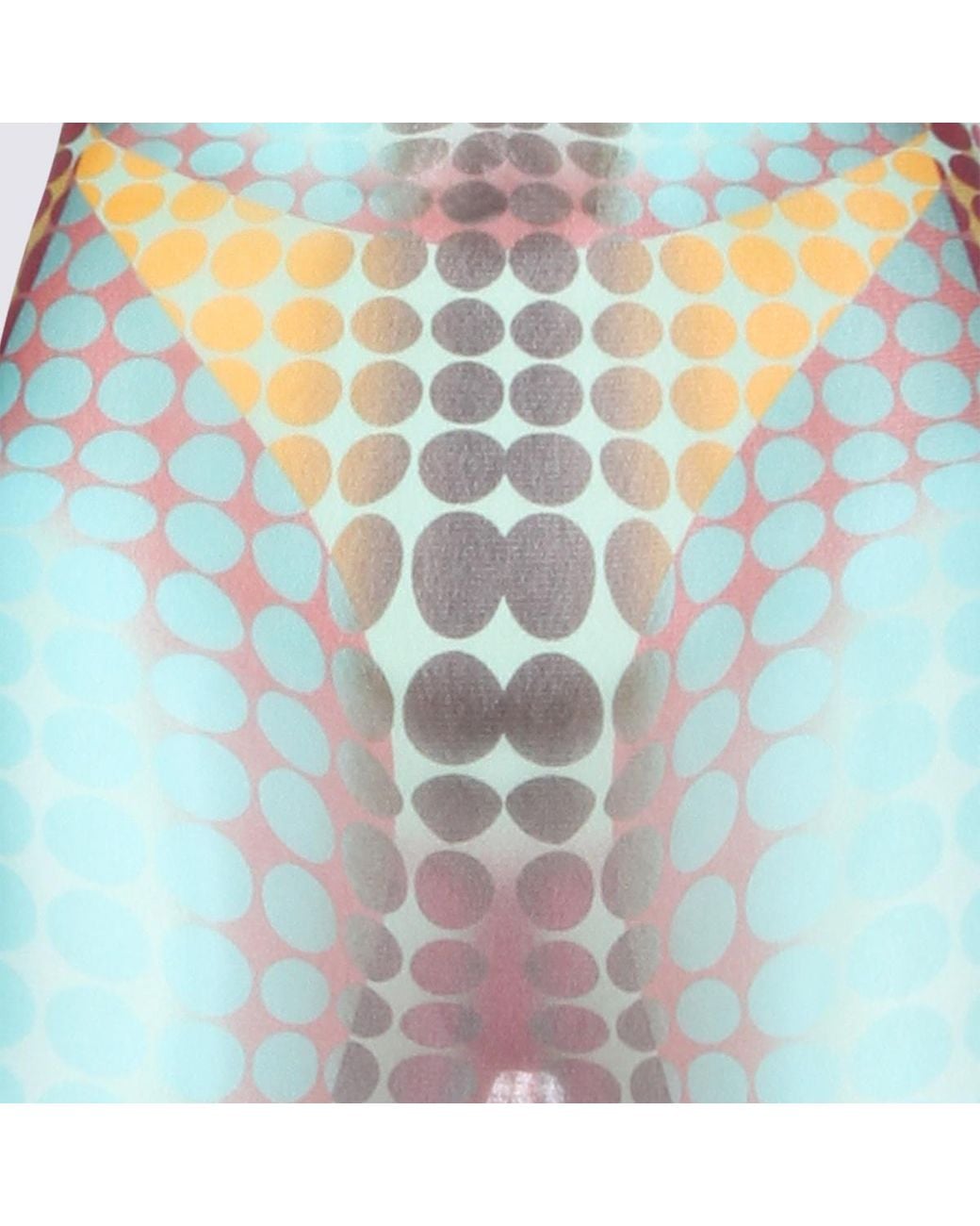 Jean Paul Gaultier Blue Body Printed High-Neck Maxi Dress