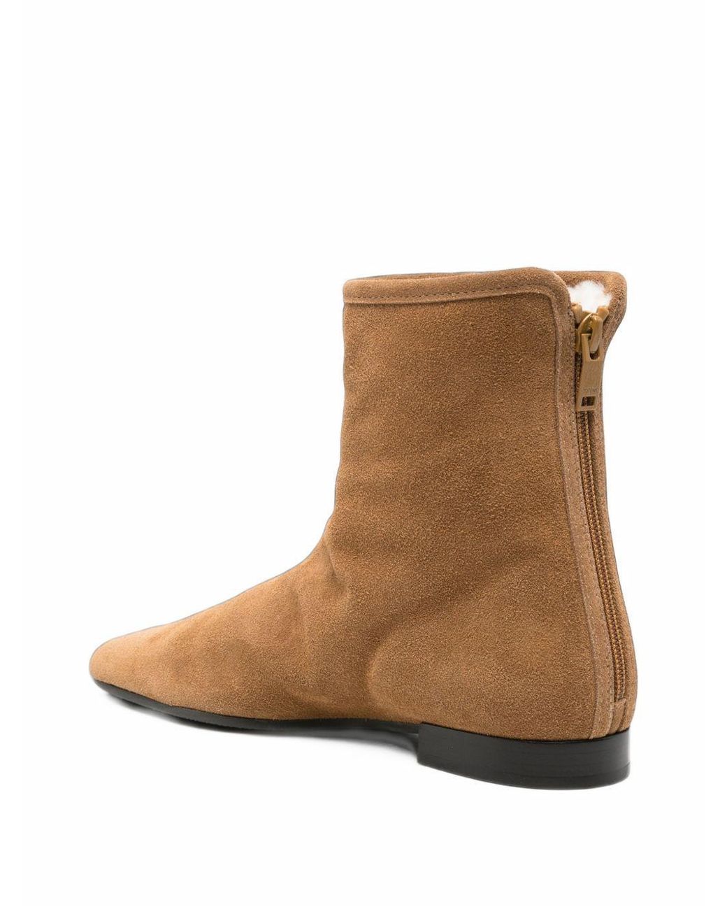 Totême Brown Zippered Ankle Boots