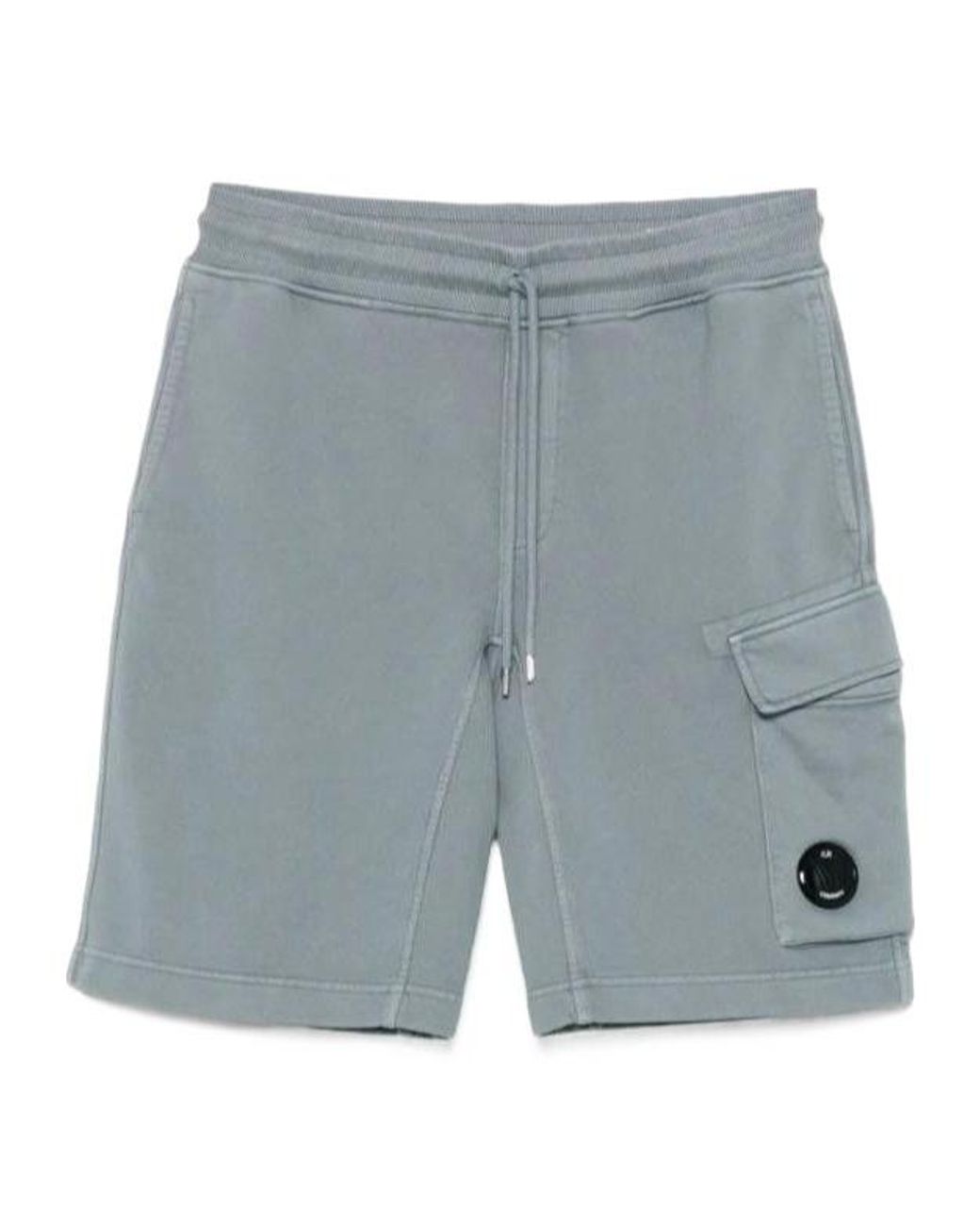 C P Company Blue Knitted Cargo Shorts for men