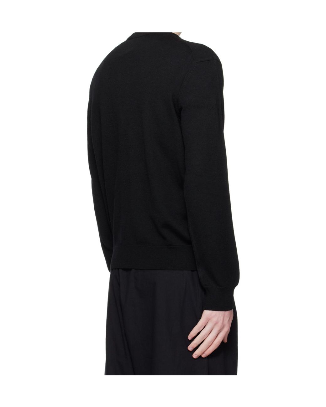 Maison Kitsuné Black Maison Kitsuné Fox Head Regular Jumper for men