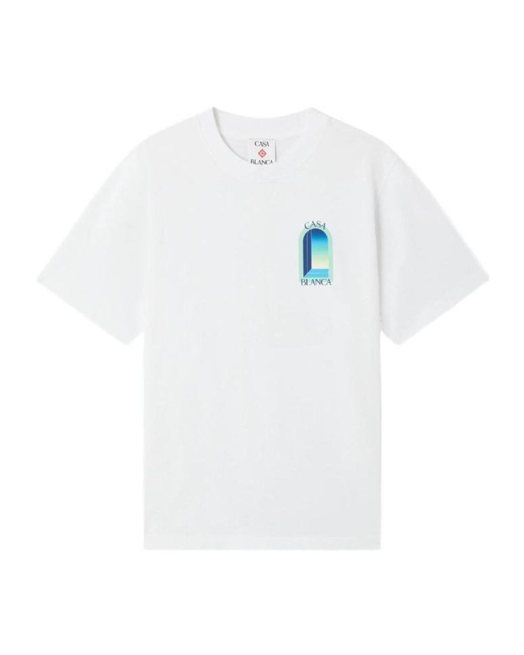 Casablanca White Gradient Arch Graphic T-Shirt for men