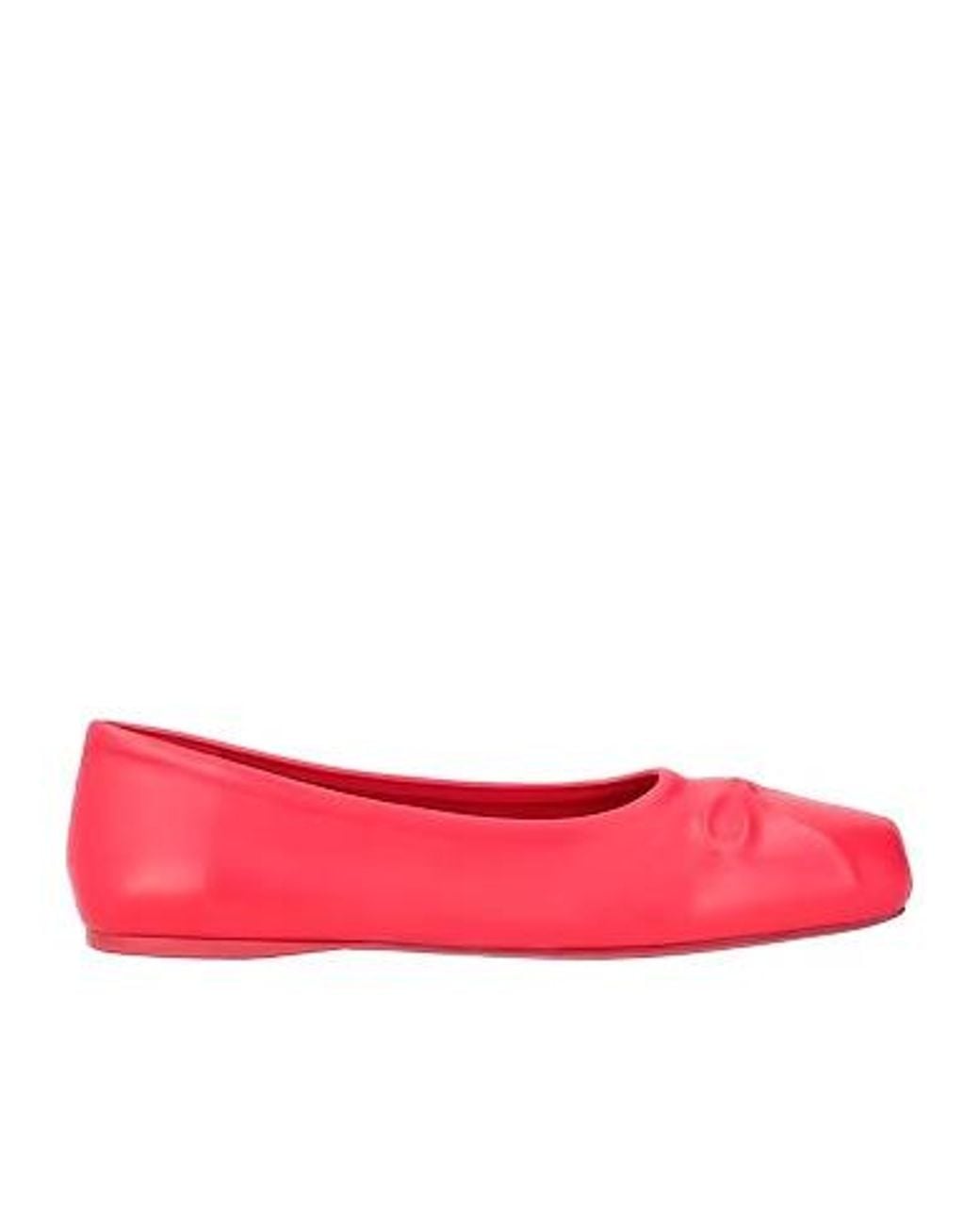 Marni Red Plain Colour Ballet Flats