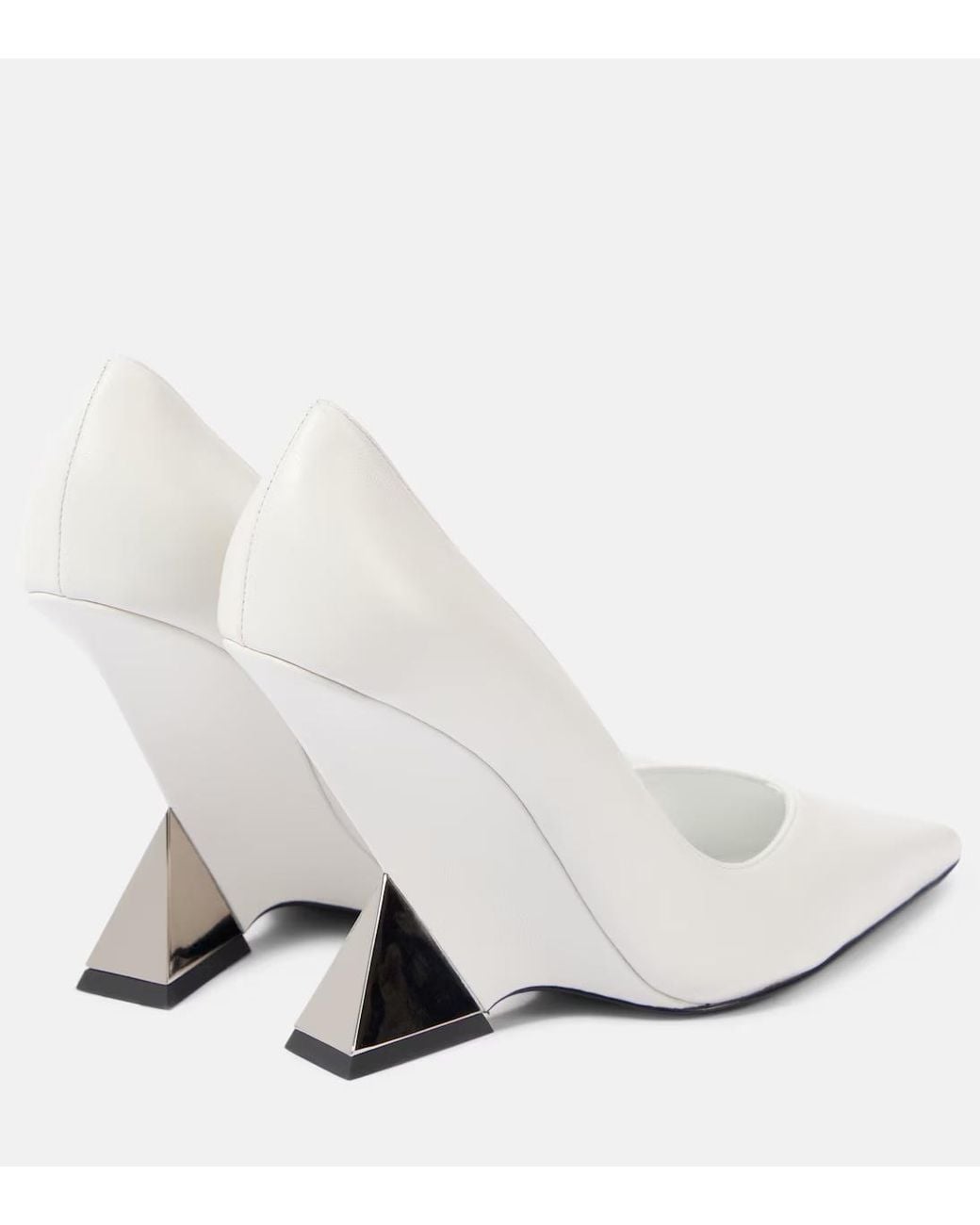 The Attico White Cheope Leather Pumps