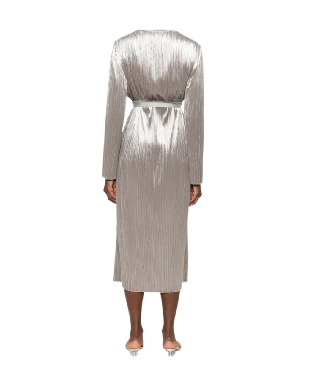 Forte_forte Gray Plissé-Effect Velvet Coat