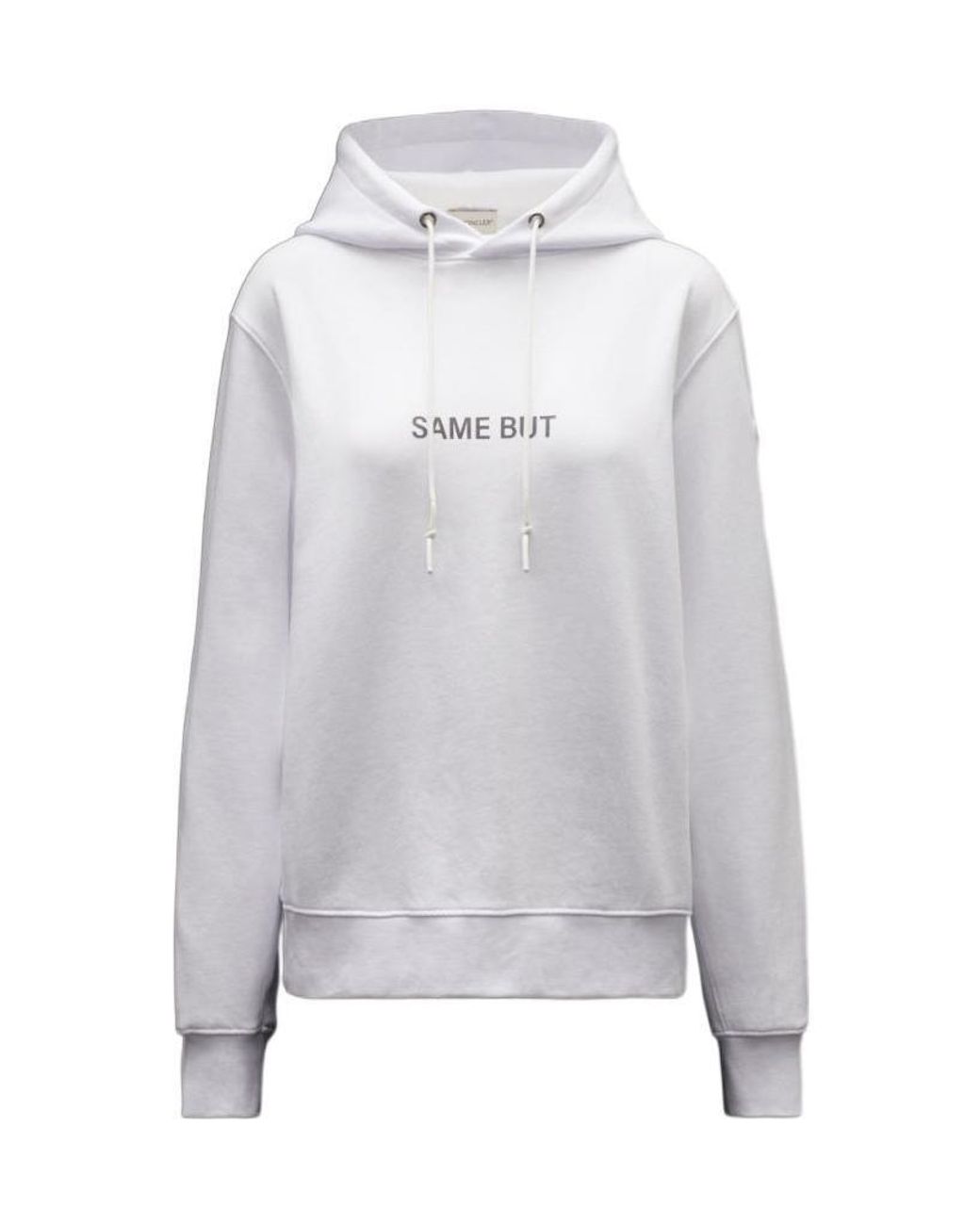Moncler Gray Slogan-Print Hoodie