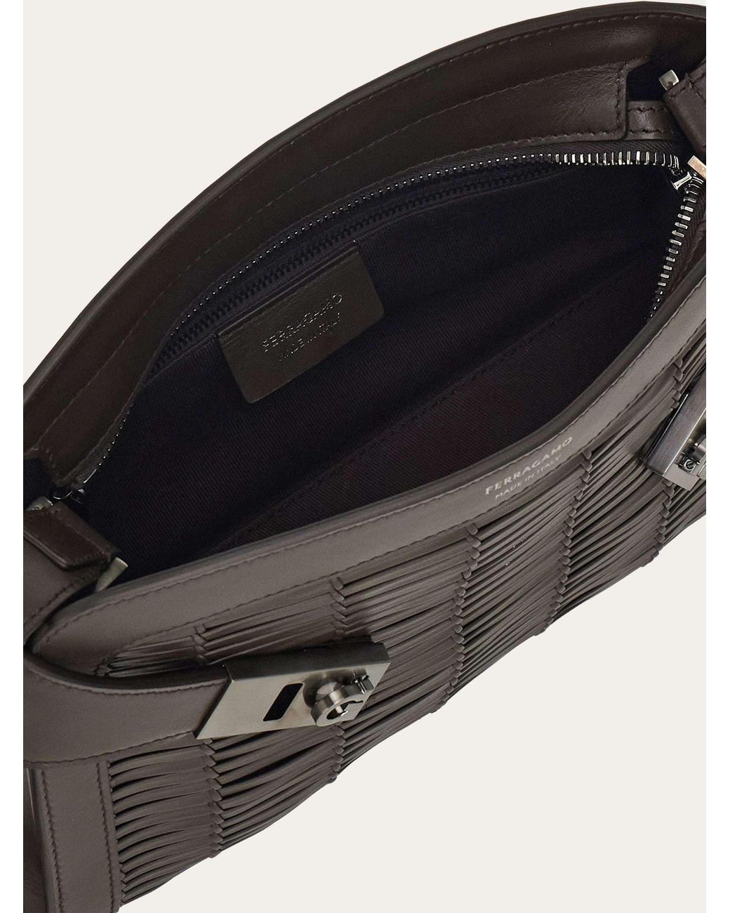 Ferragamo Black Ferragamo Hug Crossbody Bag for men