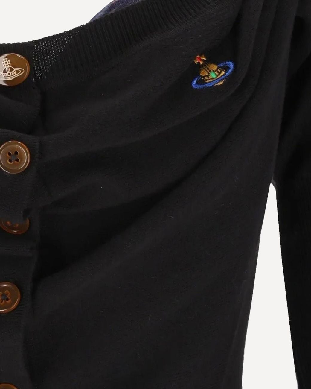 Vivienne Westwood Black Bea Puff-Sleeved Corset Cardigan