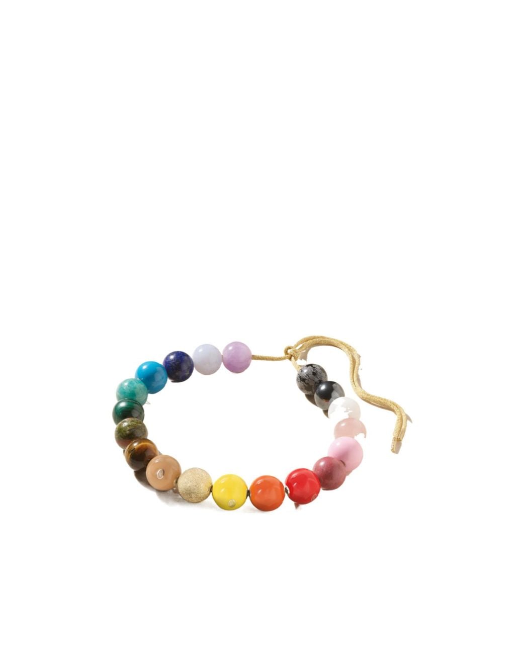 Carolina Bucci White Colorful Bead Necklace