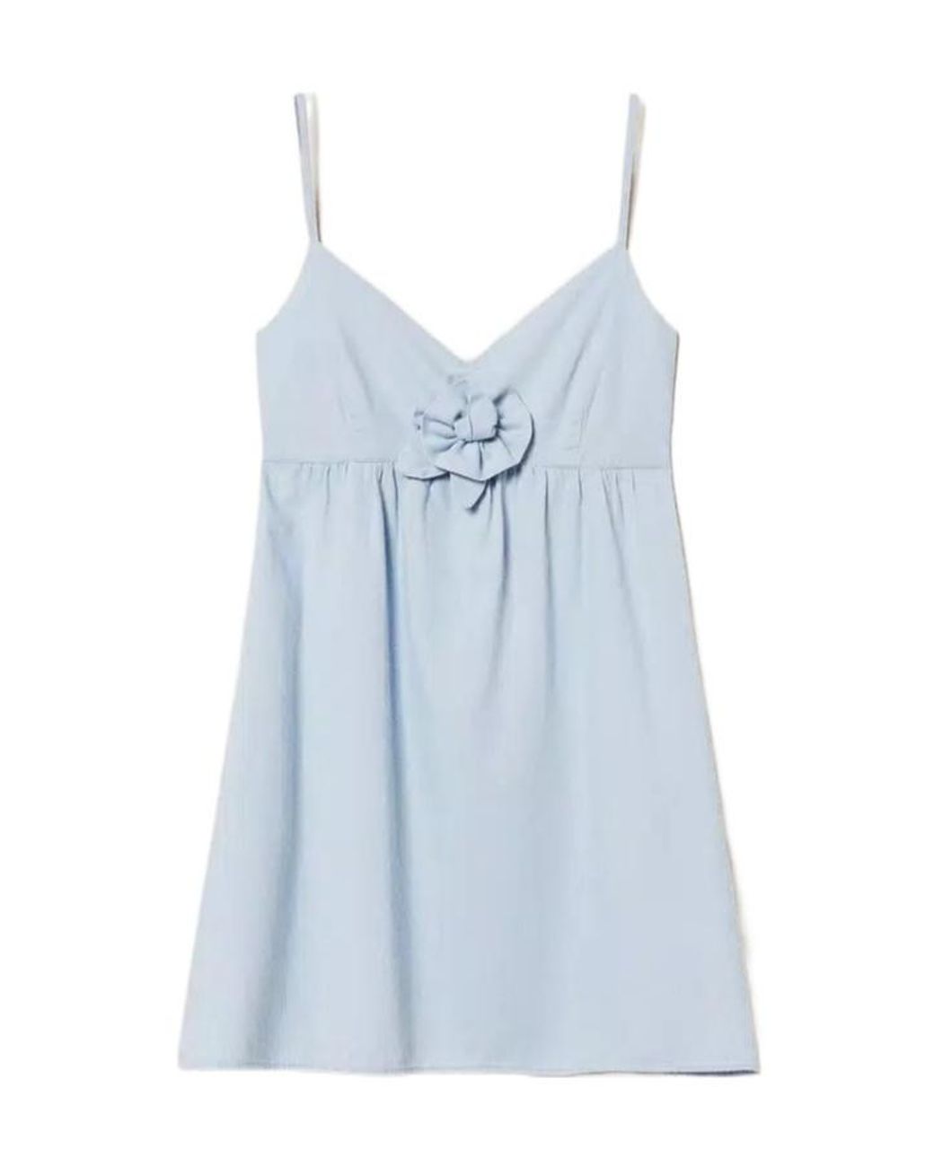 Twinset Blue Floral-Appliqué Sundress