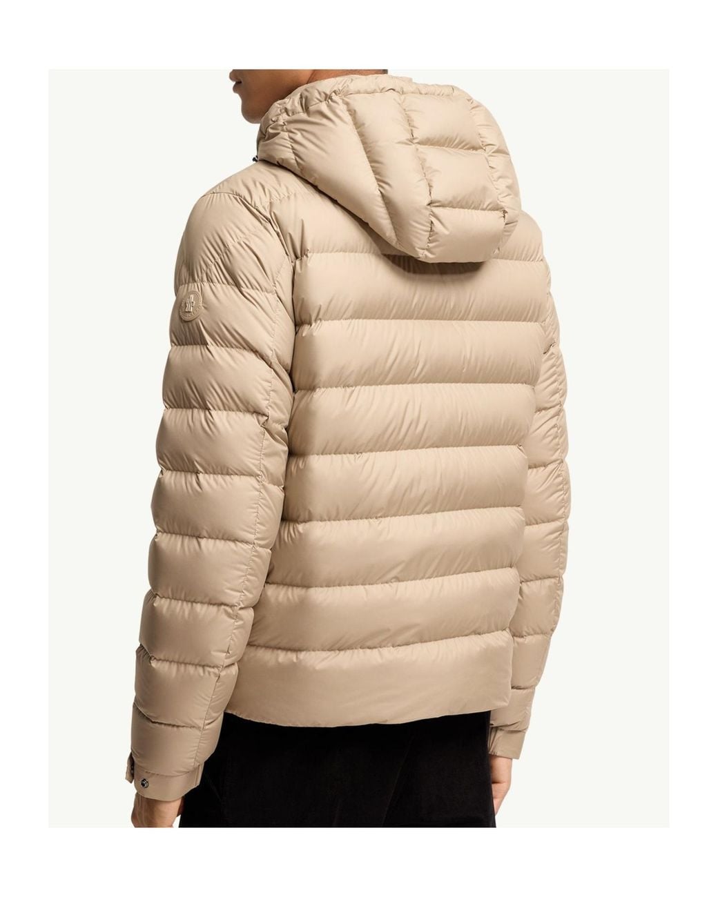 Moncler Natural Arneb Zip-Up Hooded Padded Jacket for men