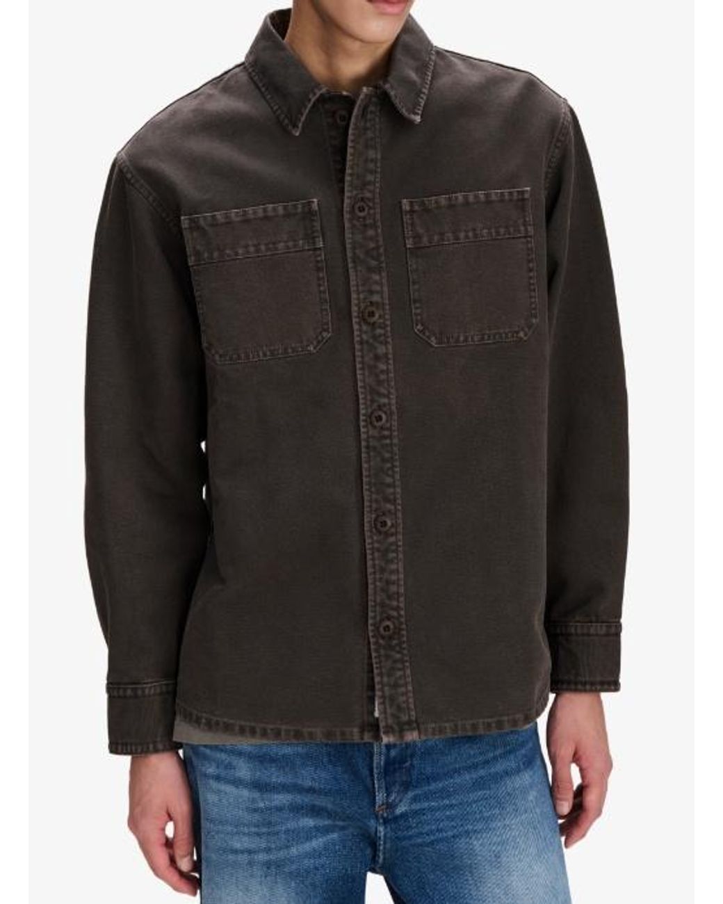 A.P.C. Brown Noah Canvas Overshirt for men