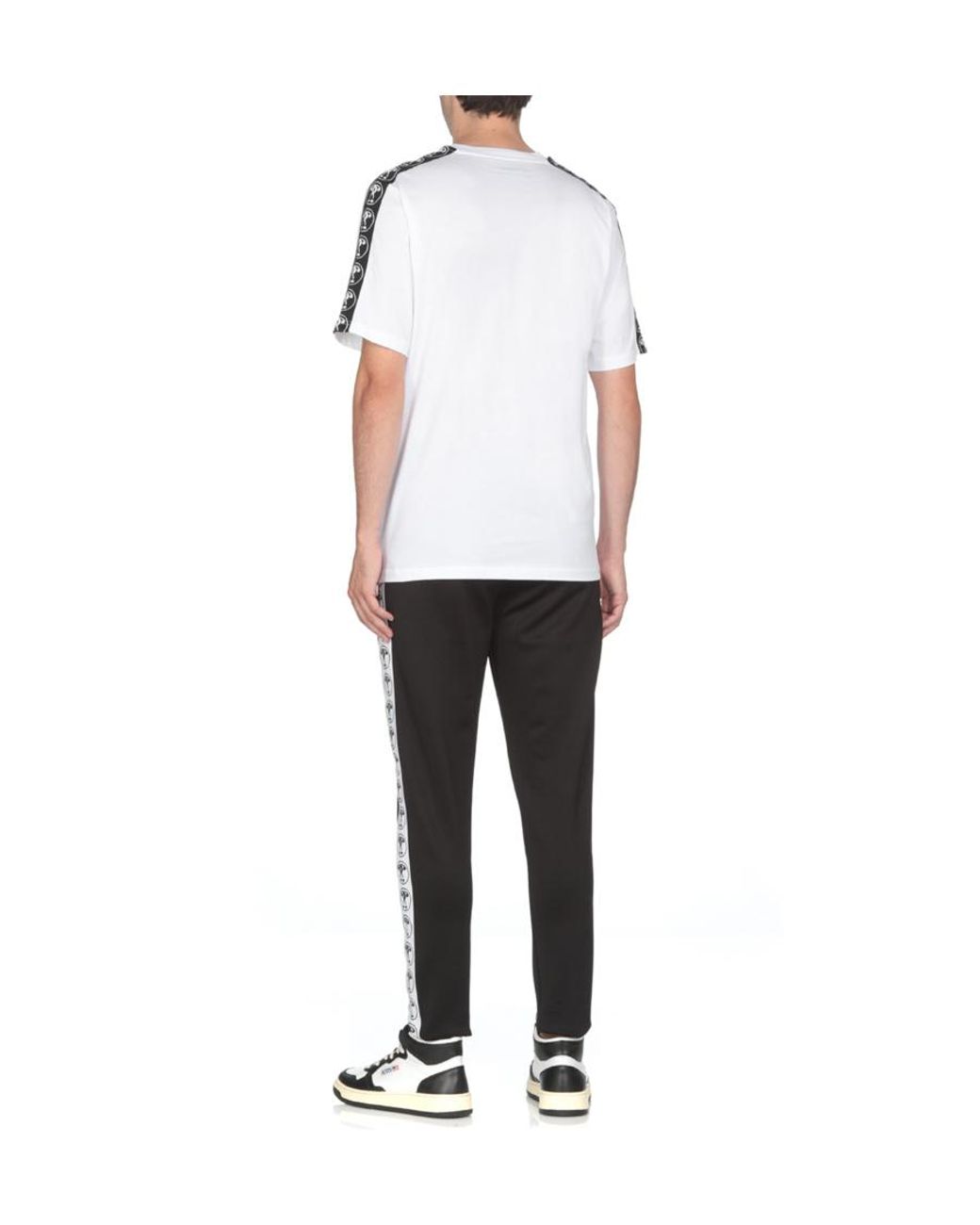 Moschino White Logo Printed Crewneck T-Shirt for men