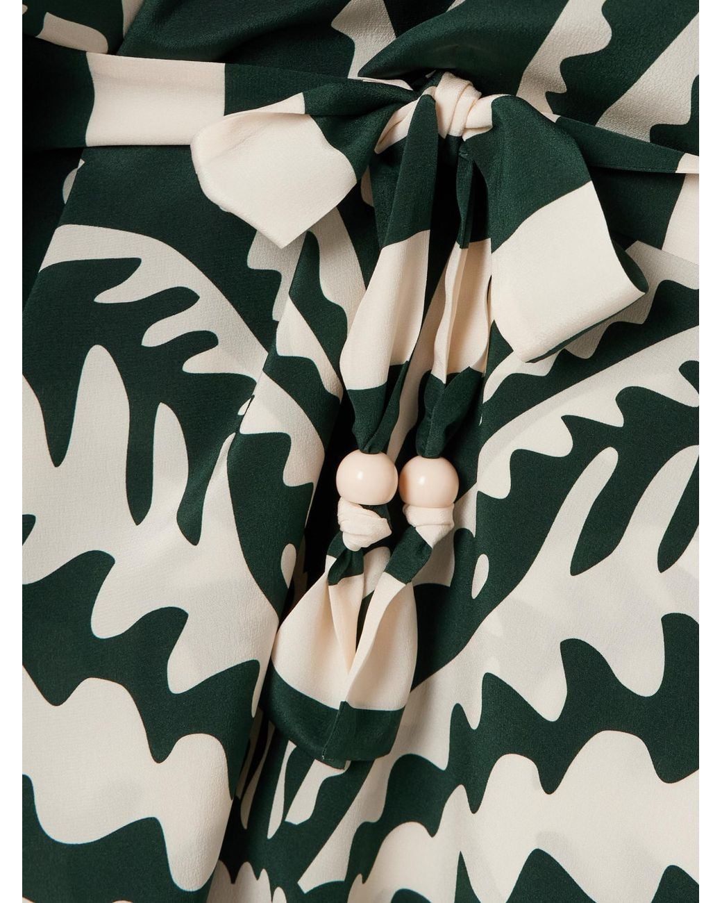 Eres Green Printed Silk Dress