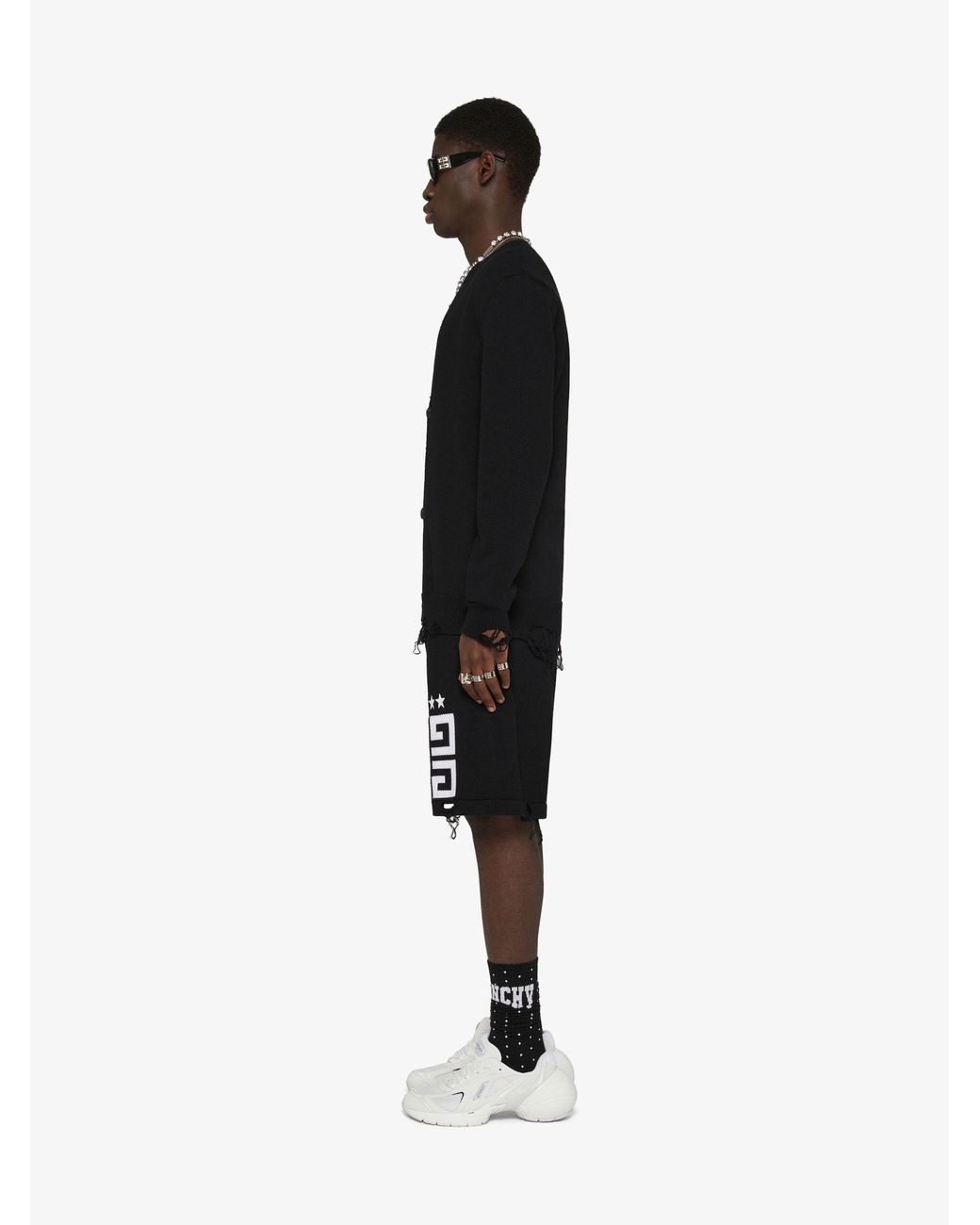Givenchy Black 4G Stars Bermuda Shorts for men