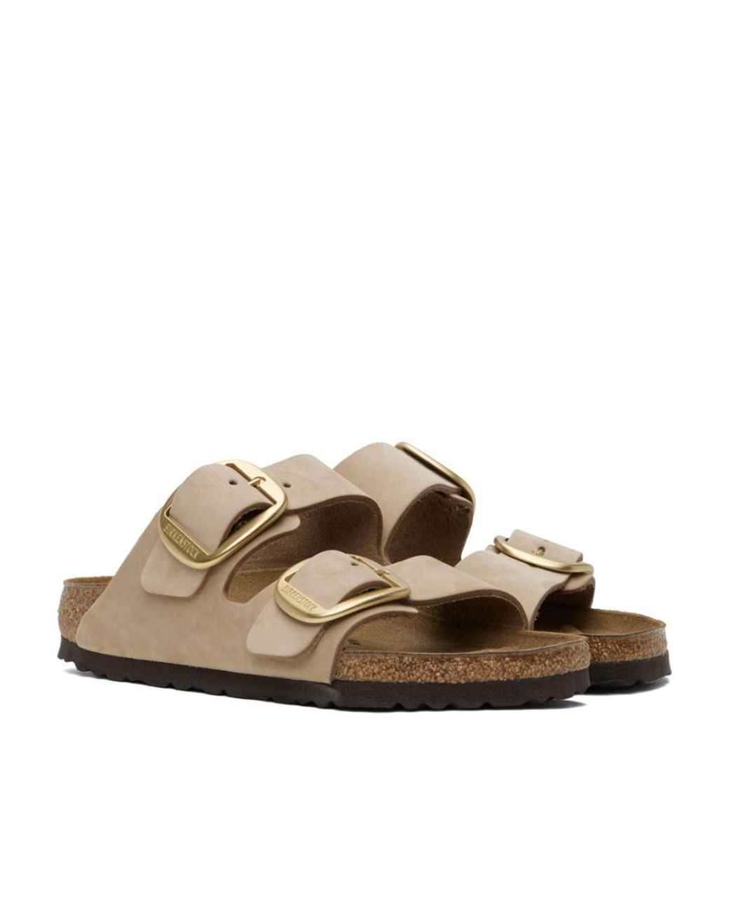 Birkenstock White Arizona Big Buckle Slip-On Sandals