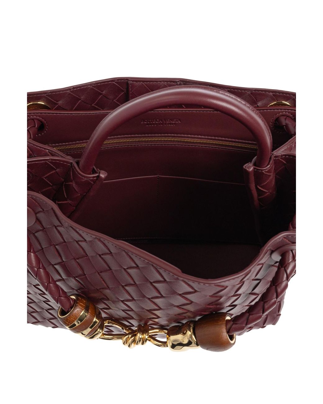 Bottega Veneta Red Woven Shoulder Bag