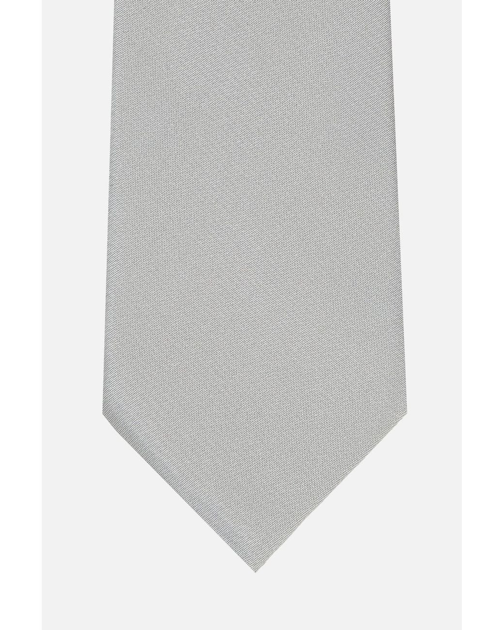 Zegna White Pointed-Tip Silk Tie for men