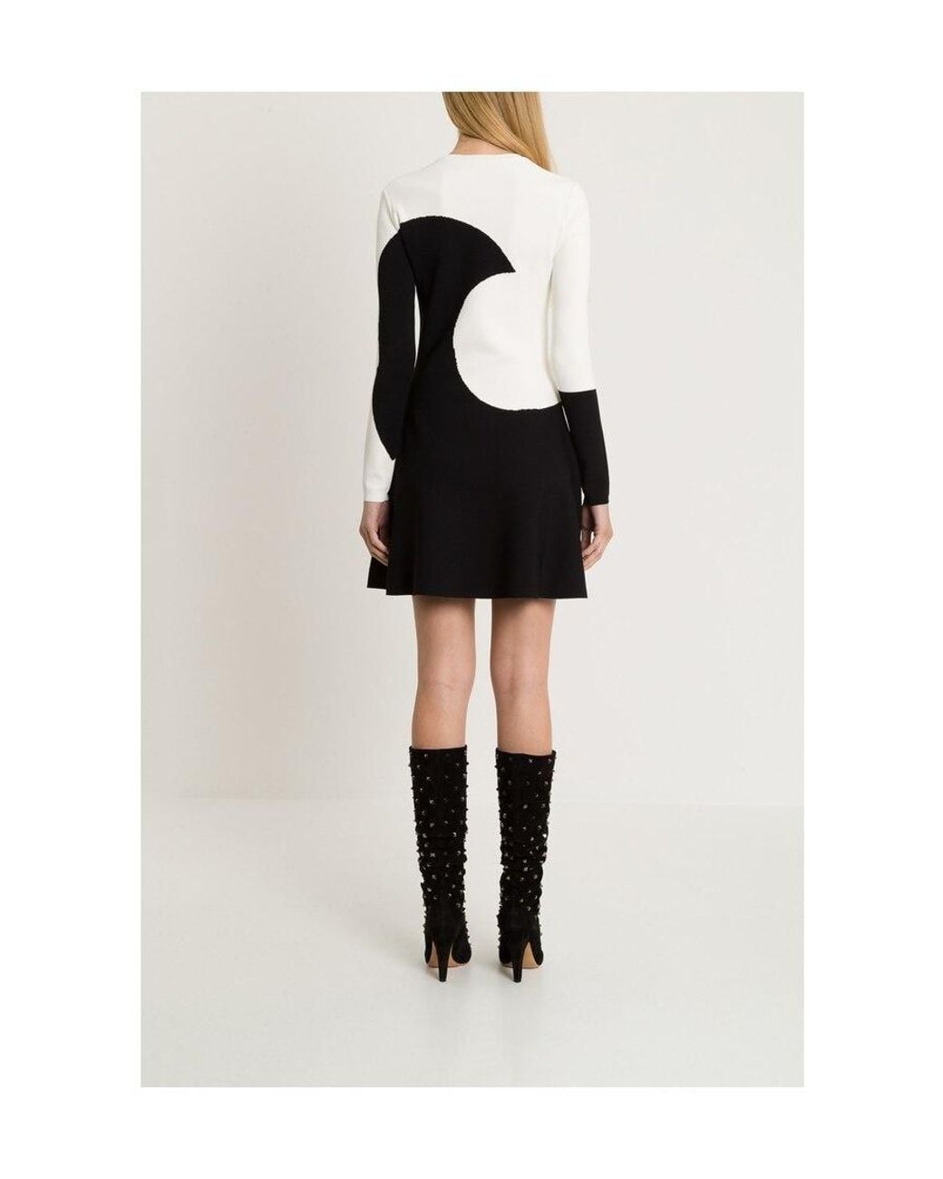 Valentino Black Trumpet-Shaped Dress