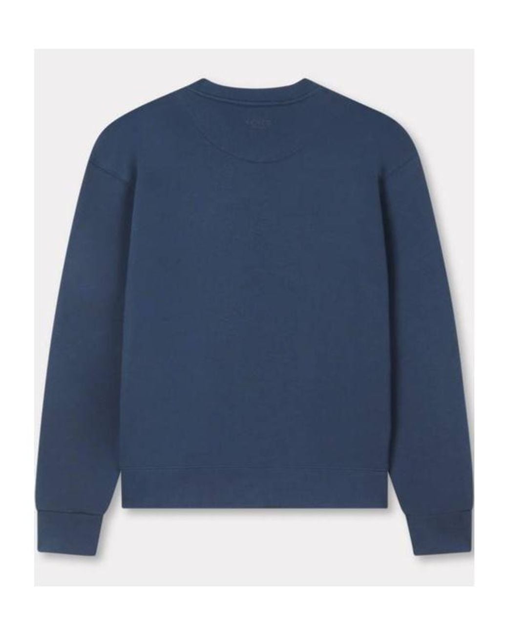 KENZO Blue Boke Flower Logo Patch Crewneck Sweatshirt for men