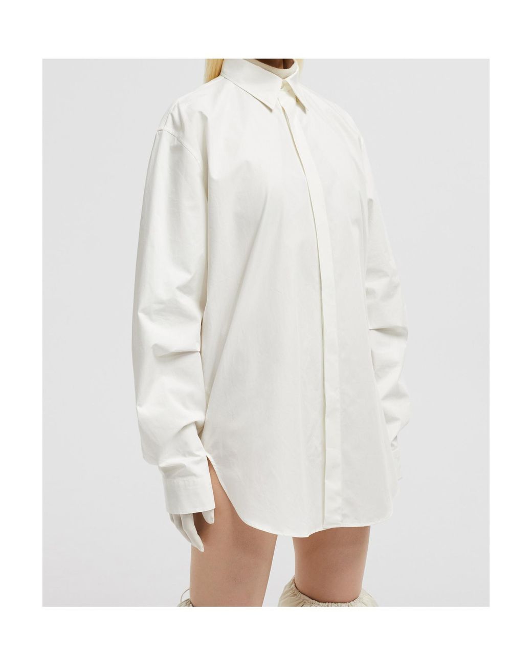 Moncler White X Willow Smith Long Sleeve Cotton Shirt