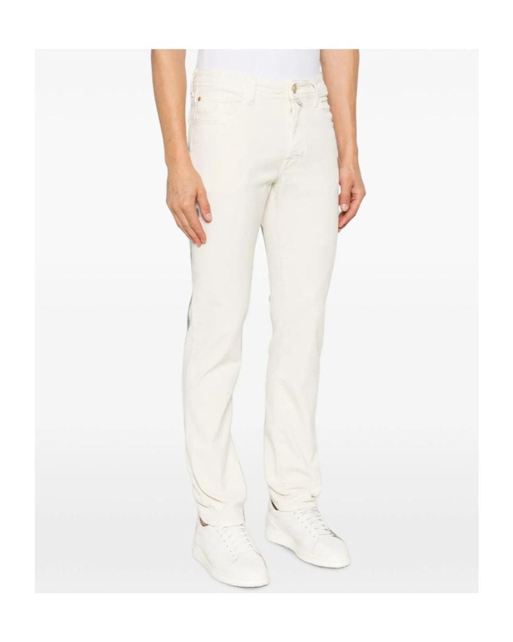 Jacob Cohen White Straight Jeans for men