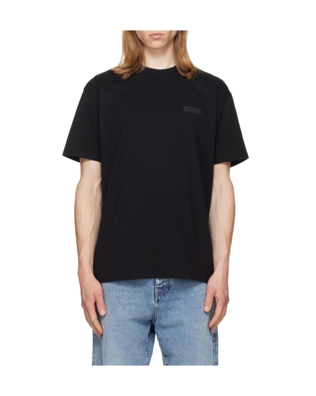 Givenchy Black Logo Patch Crewneck T-Shirt for men
