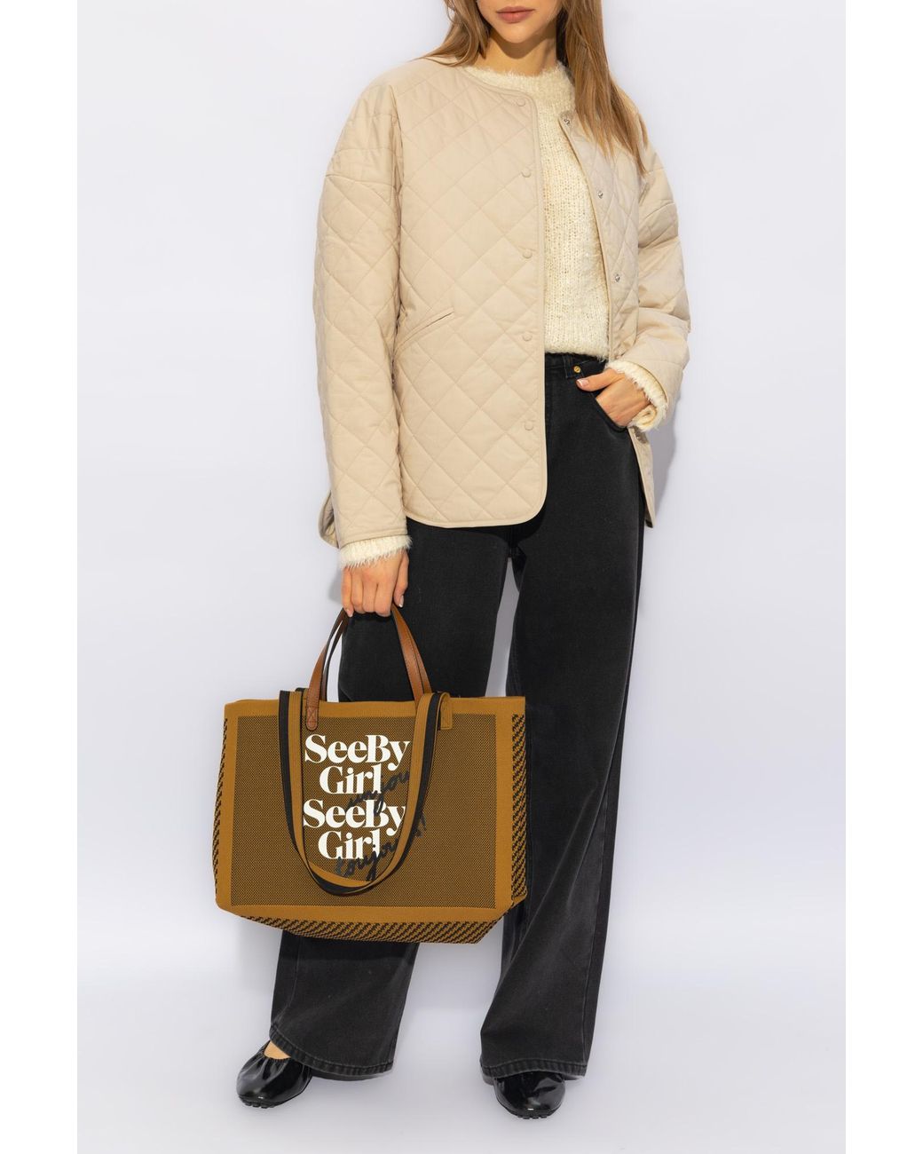 Totême  Natural Totême Boxy Knitted Jumper