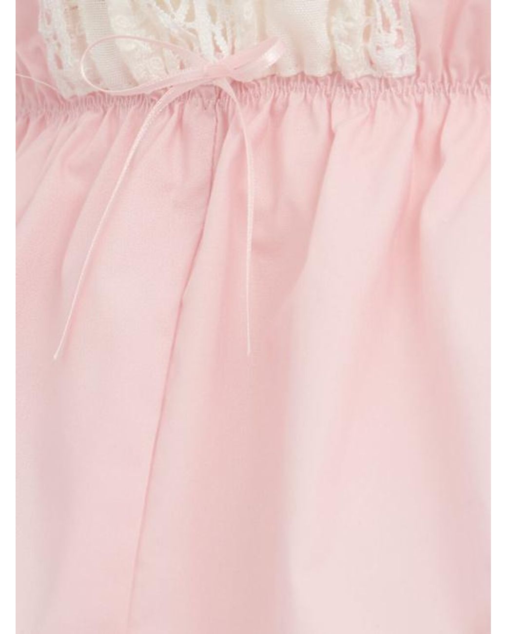 MSGM Pink Lace Tank Top