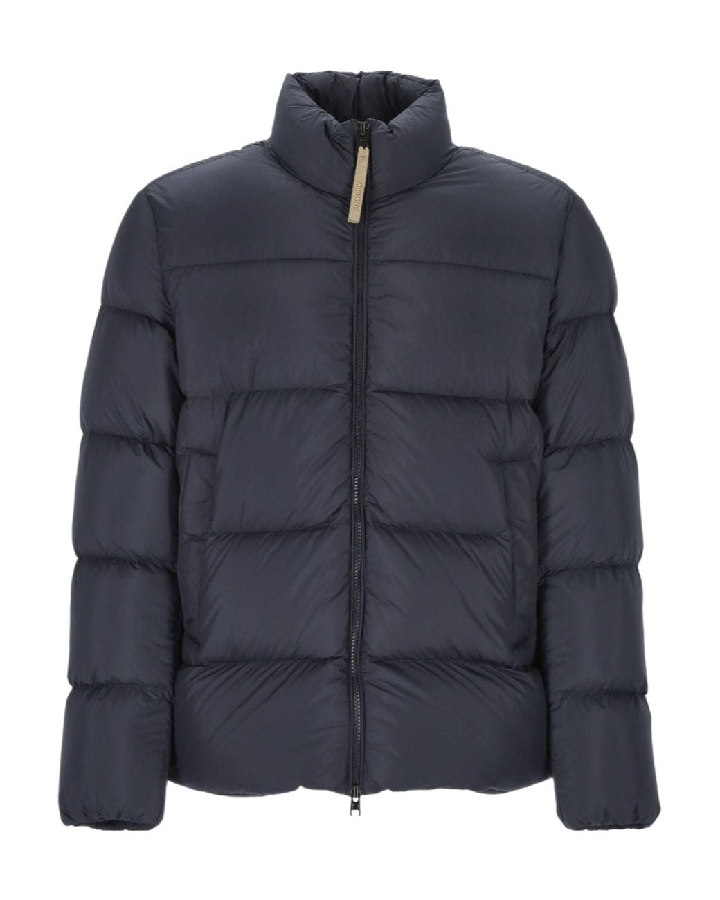 Woolrich Blue Zipped Quilted Jacket for men