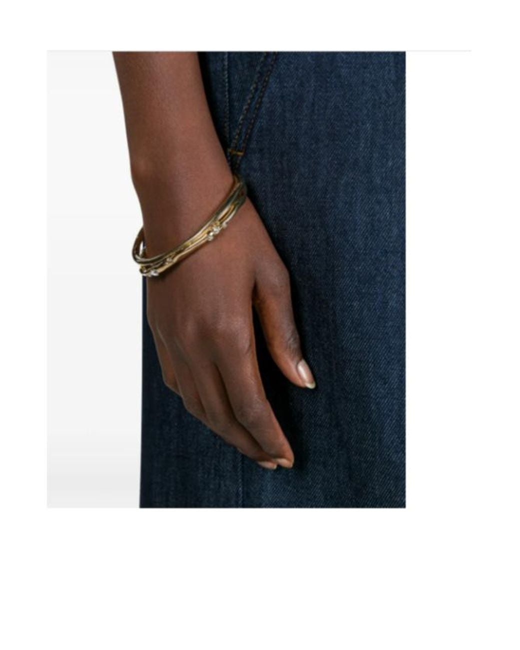 Dries Van Noten Metallic Crystal-Embellished Cuff Bracelet Set