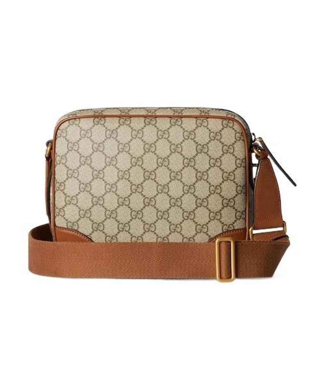 Gucci Natural Gg Emblem Medium Crossbody Bag for men