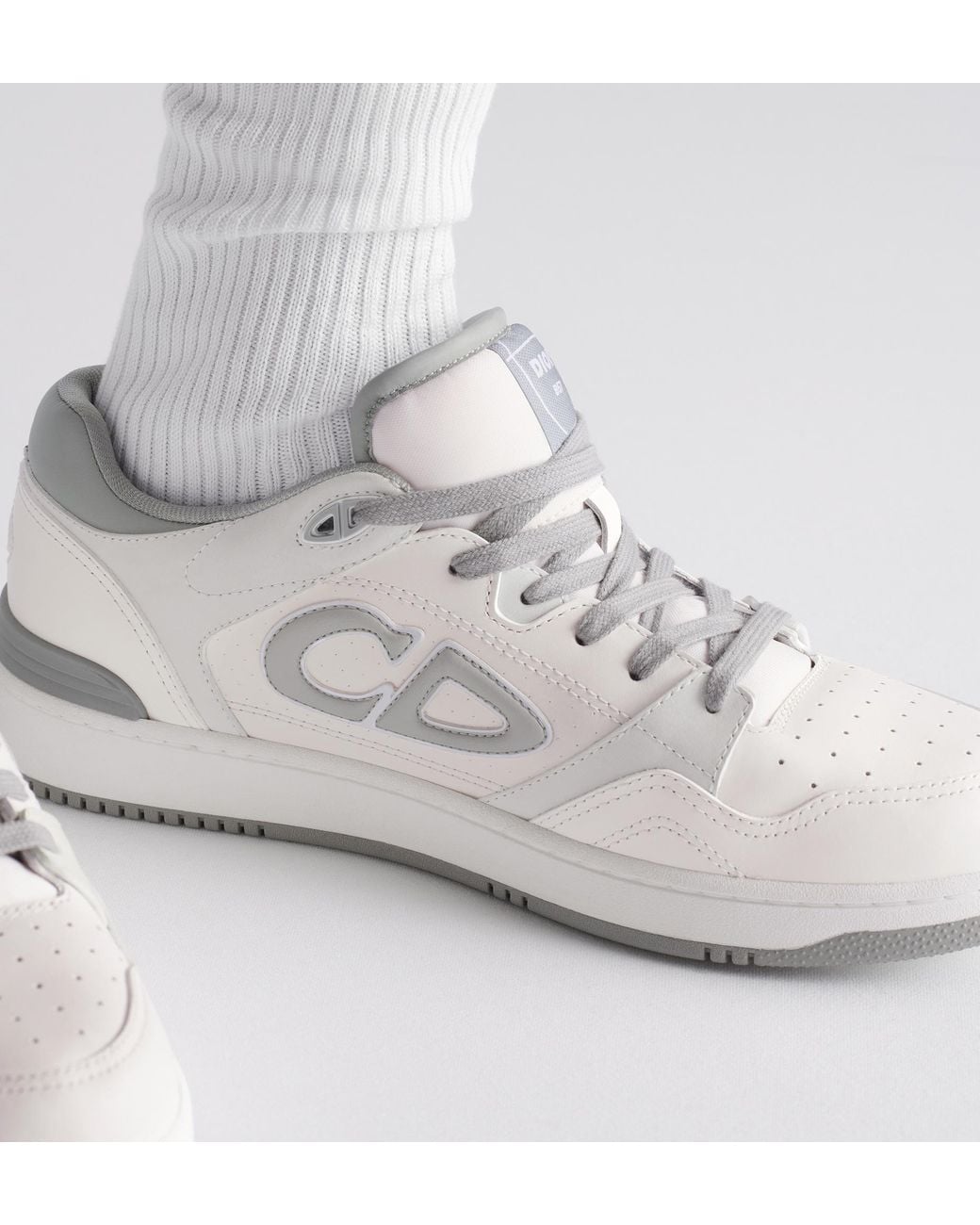 Dior White B57 Dribble Low-Top Sneaker for men
