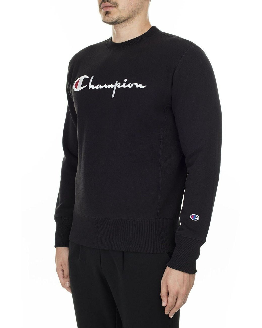 Champion Black Printed Pattern Pullover