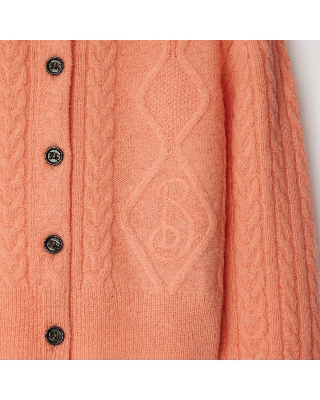 Burberry Orange Cropped Cardigan