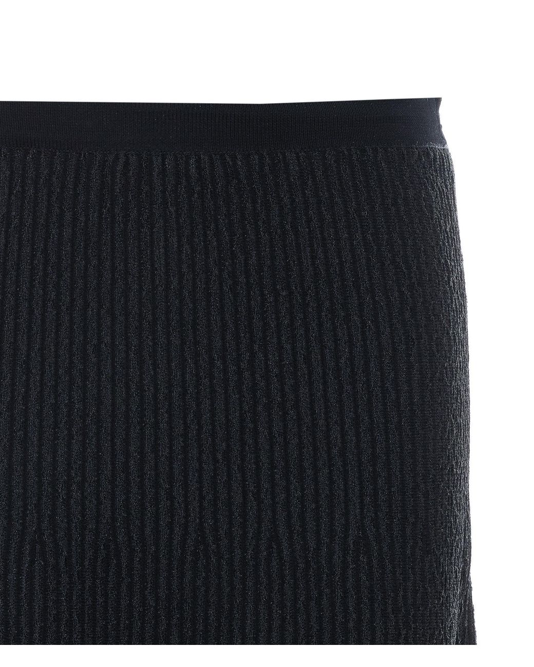 Elisabetta Franchi Black Pleated Midi Skirt