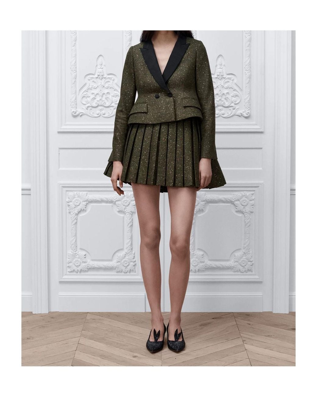 Dior Green Cropped Fitted Jacket
