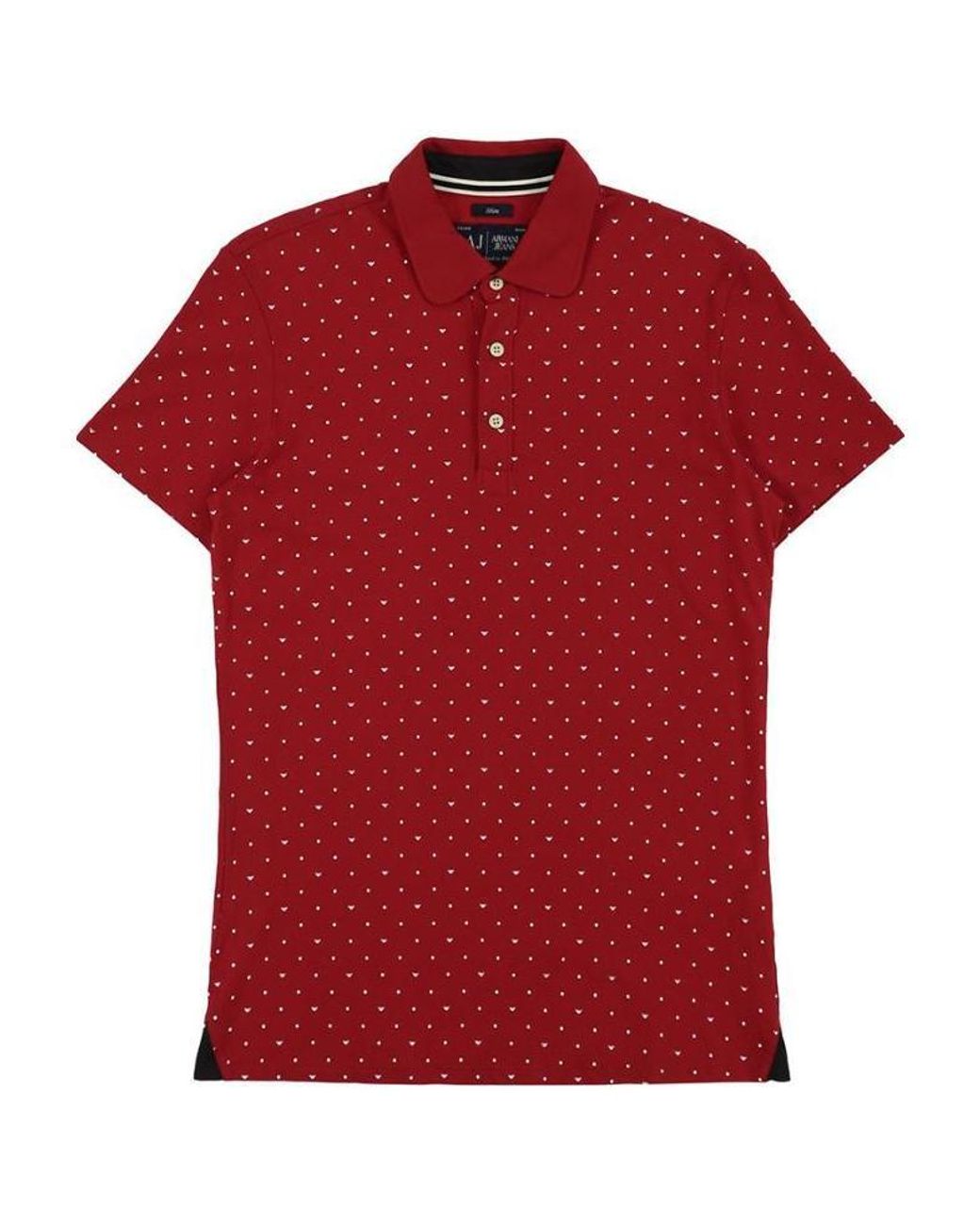 Armani Jeans Red Logo Polo Shirt for men