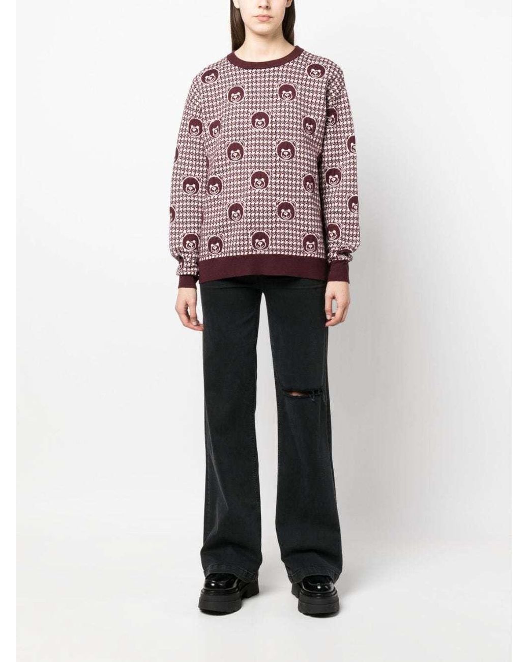 Moschino Multicolor Long-Sleeved Pattern Sweater