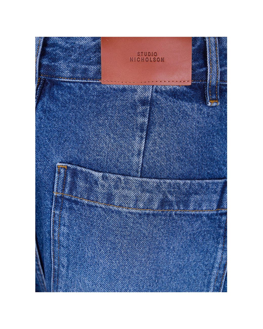 Studio Nicholson Blue Chalco Wide-Leg Denim Pants