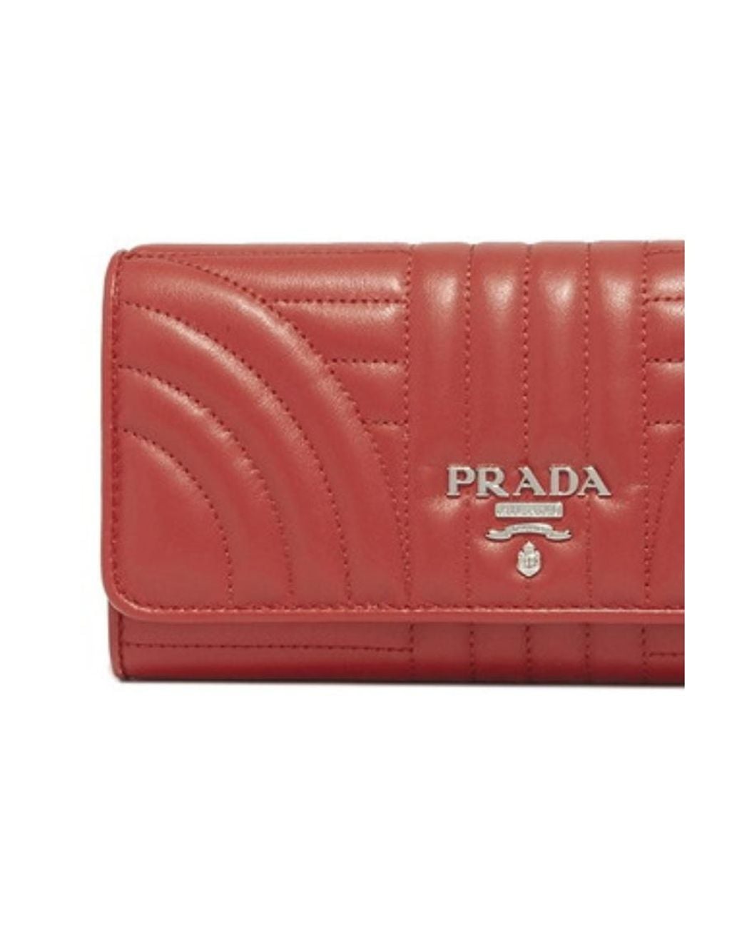 Prada Red Logo Wallet